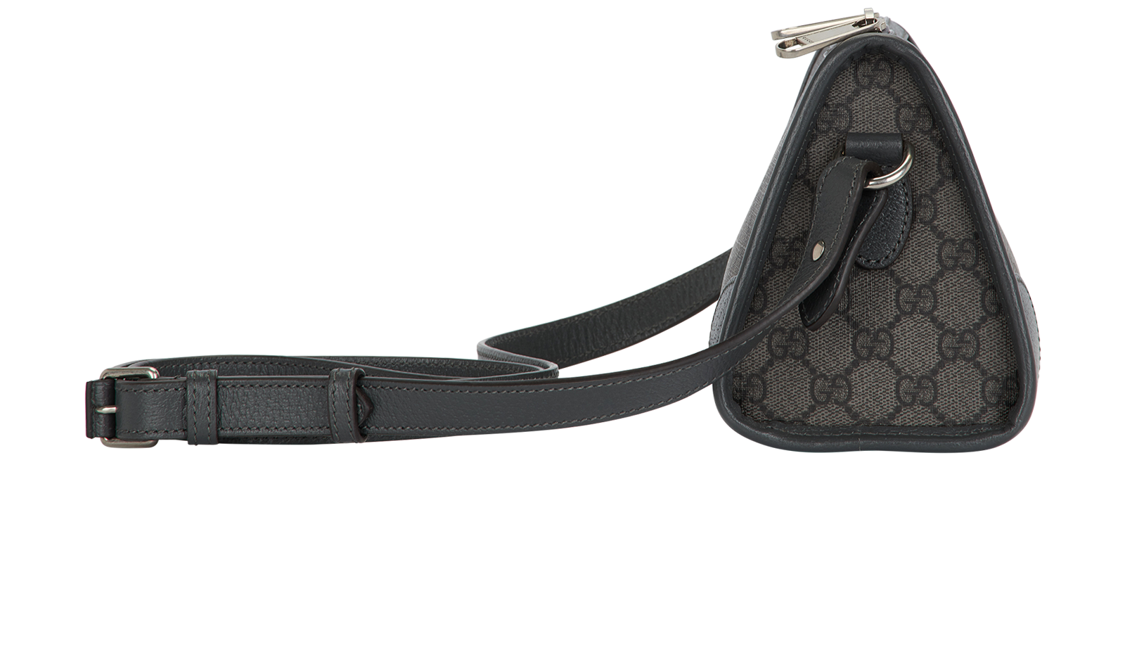 Ophidia GG Shoulder Bag, &pound;795, Handbags, Grey, Coated Canvas, Side view